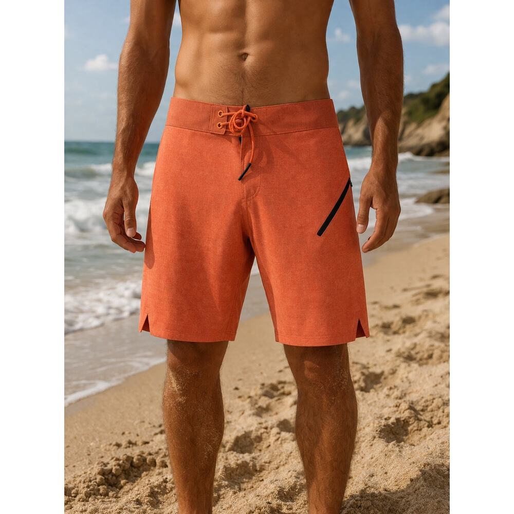 Men's Lululemon Current State Board Shorts 36 Orange Surf Beach Swim 9"